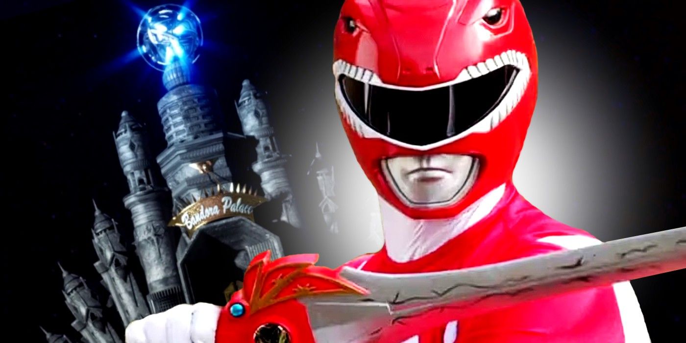 red power ranger with lord zedd's moon castle behind him - mighty morphin power rangers feature image