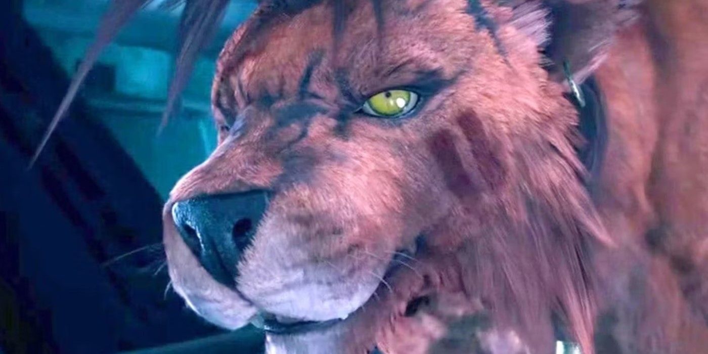 Um close de Red XIII de Final Fantasy 7 Rebirth 