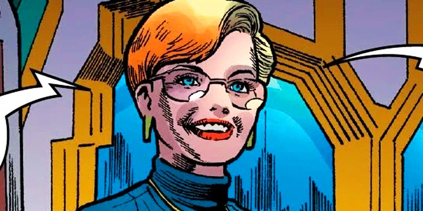 Roberta the robot smiling in Marvel Comics