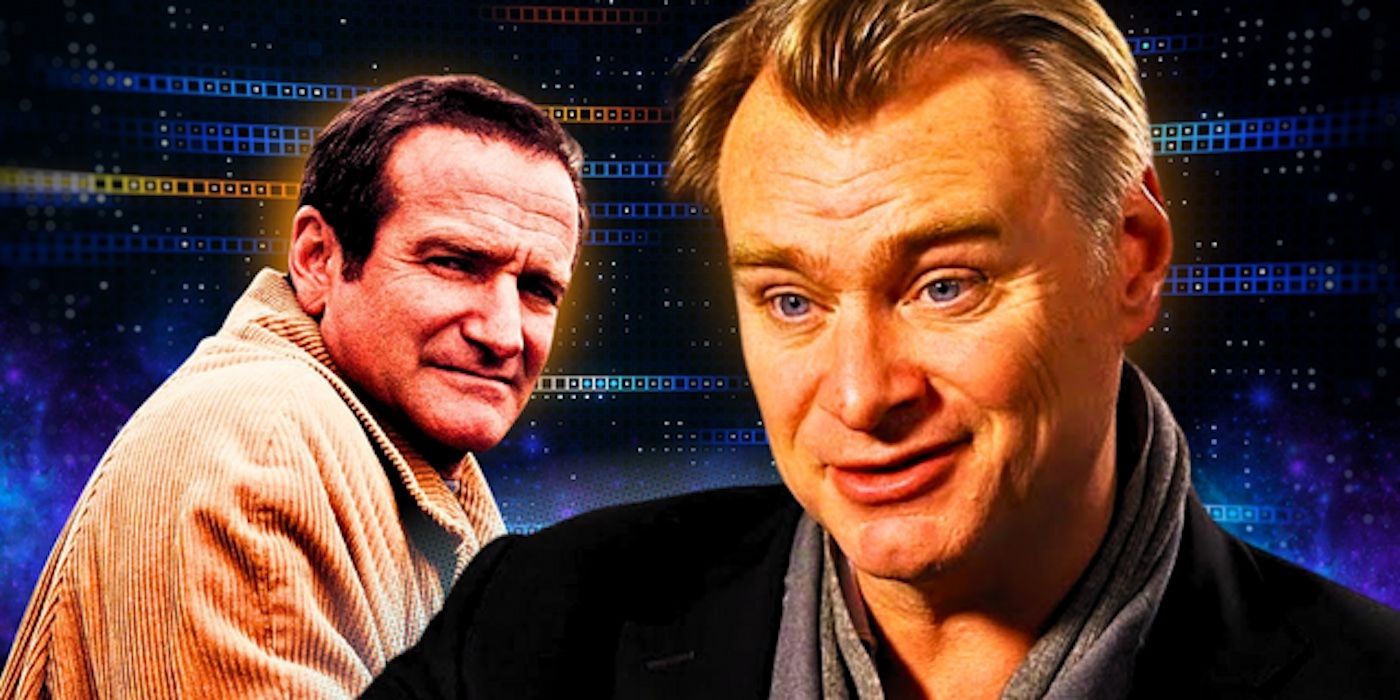 Robin Williams as Walter in Insomnia beside Christopher Nolan