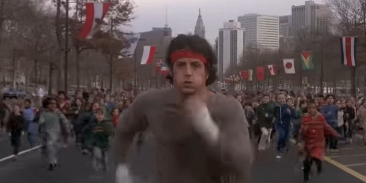 Rocky Running Through The Streets Of Philadelphia Rocky II (1979)