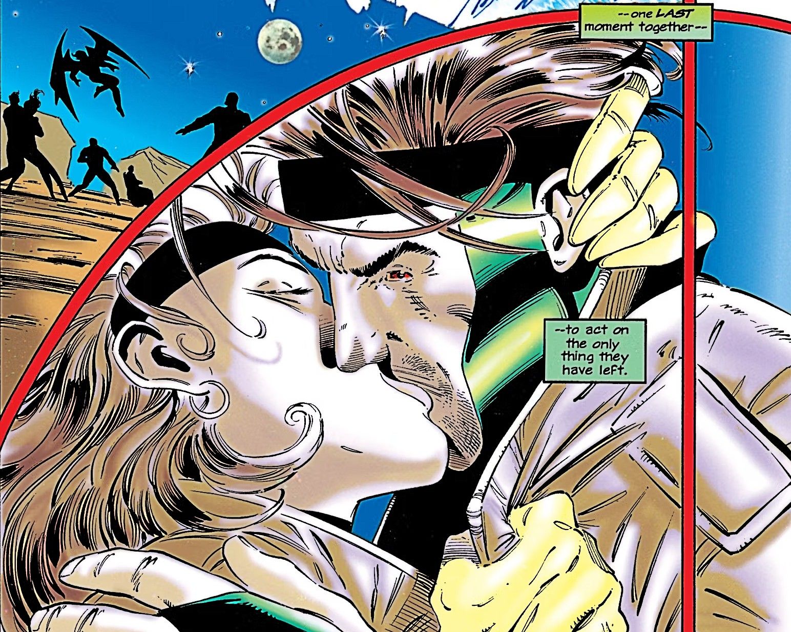 Rogue and Gambit share their first kiss