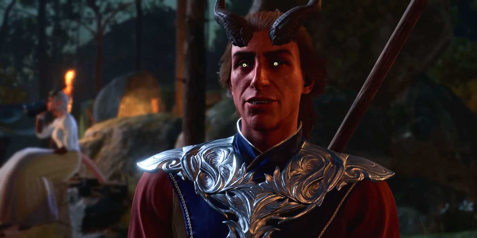Rolan at the party camp festivities in Act 1 of Baldur's Gate 3