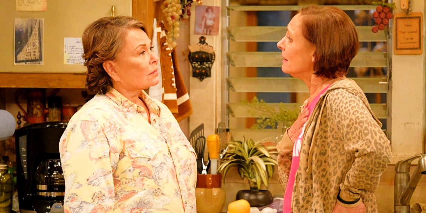 Roseanne and Jackie in Roseanne season 10