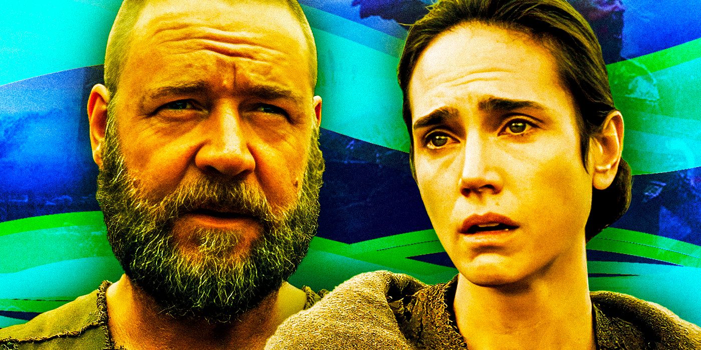 Russell Crowe as Noah and Jennifer Connelly as Naameh in a custom image for Noah 2014.