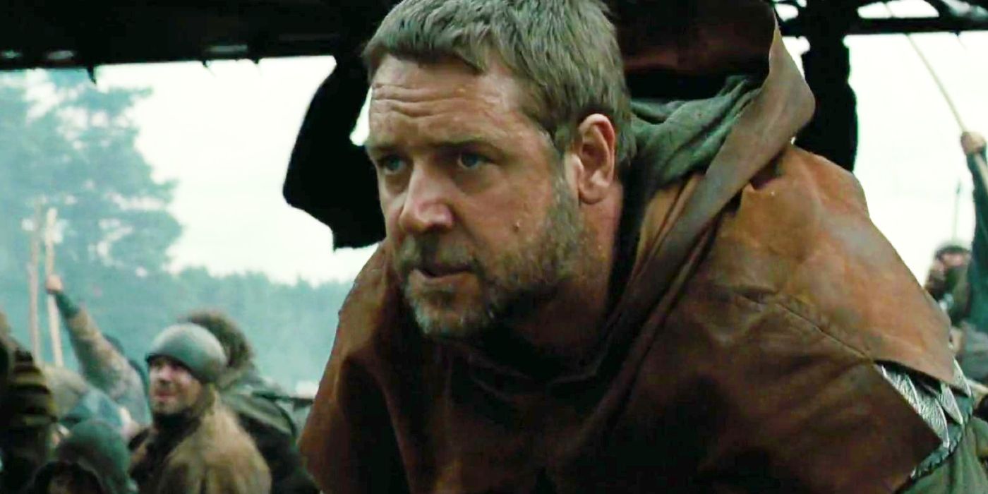 Russell Crowe como Robin em Robin Hood de 2010