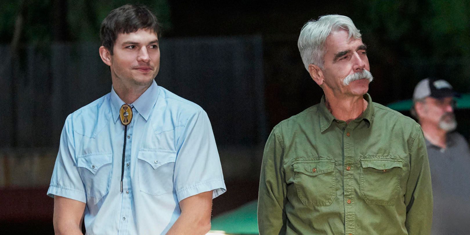 Sam Elliott and Ashton Kutcher in The Ranch