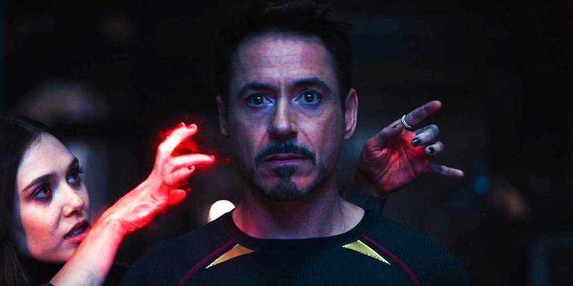 Scarlet Witch manipulating Tony Stark in Avengers Age of Ultron