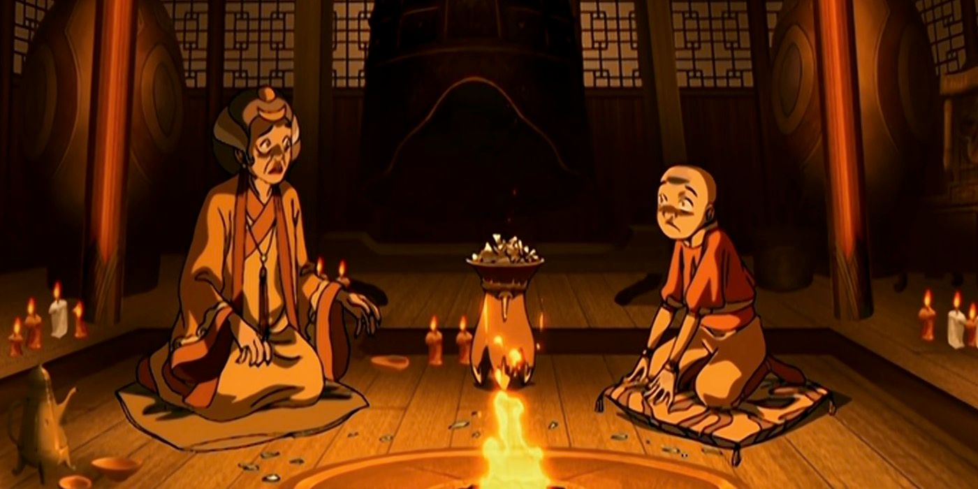 Aang getting his fortune told in Avatar: The Last Airbender original series