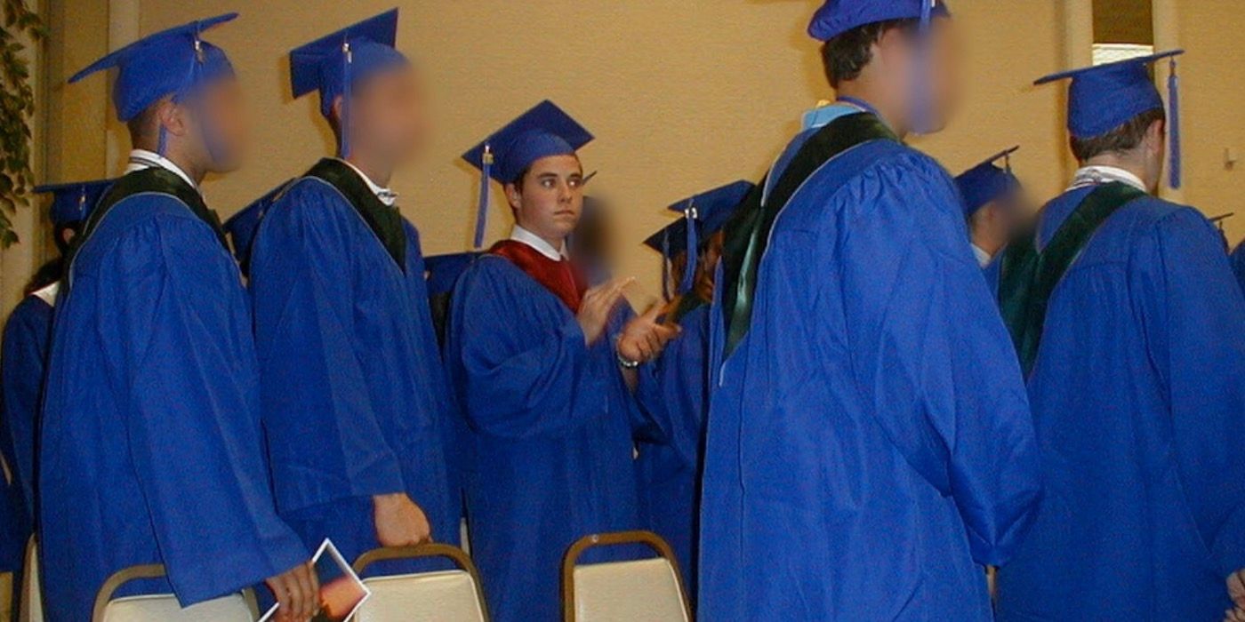 Photo from The Program showing Sean at Ivy Ridge graduation. 