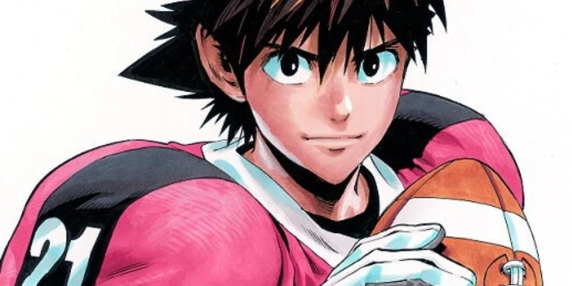 Sena from Eyeshield 21 holding a football