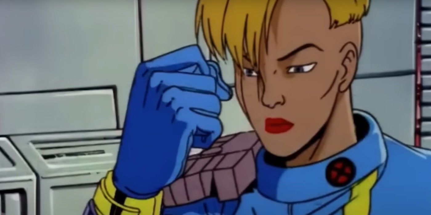 fragmento segurando o punho em x-men a série animada
