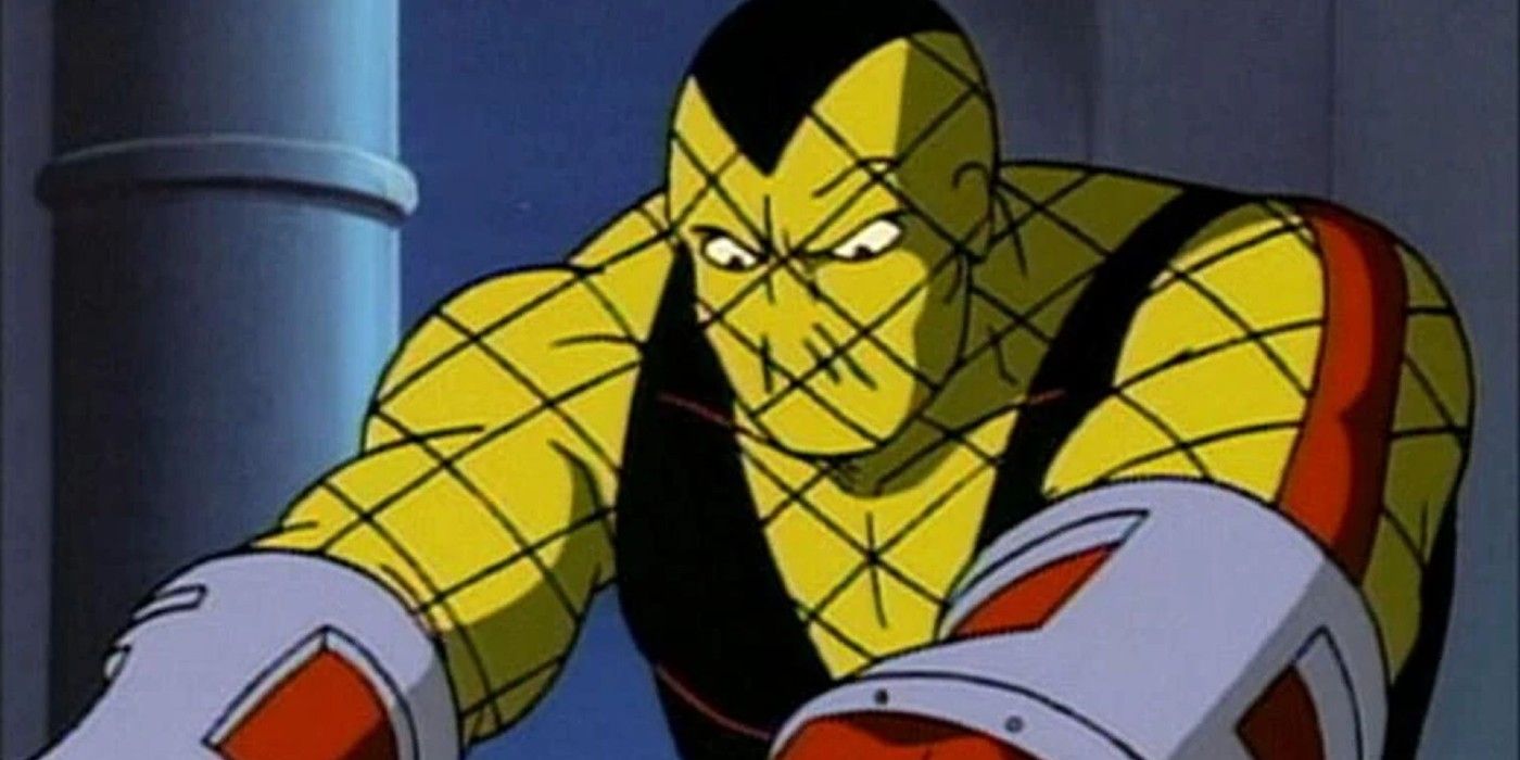 Shocker aiming his hands in Spider-Man the animated series