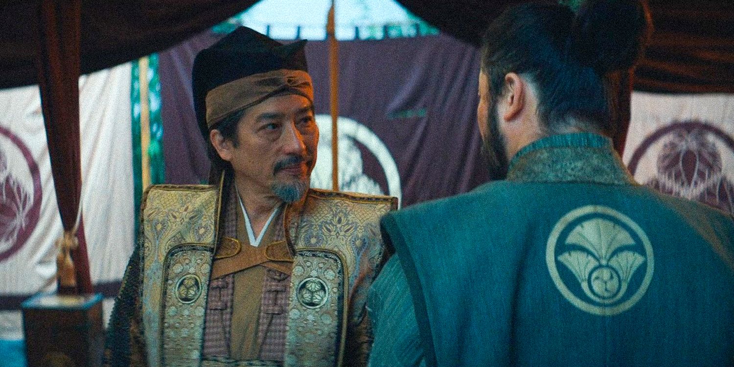 Yoshii Toranaga smiling to Kashigi Yabushige in shogun