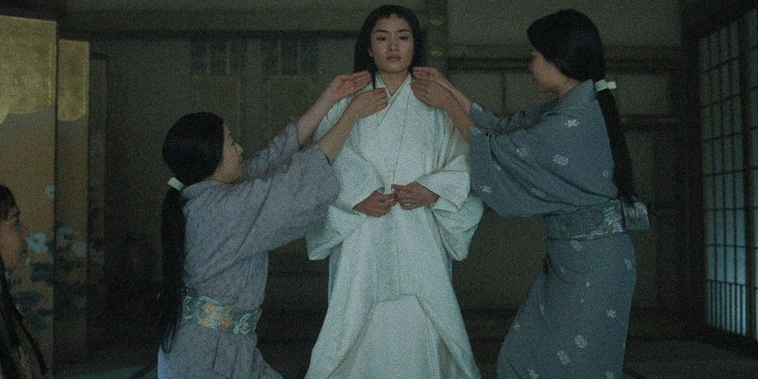 A flashback of Mariko getting ready for her wedding in Shogun season 1 ep6