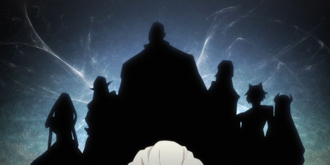 Silhouette of the Ring King and the five princesses in Tales of Wedding Rings