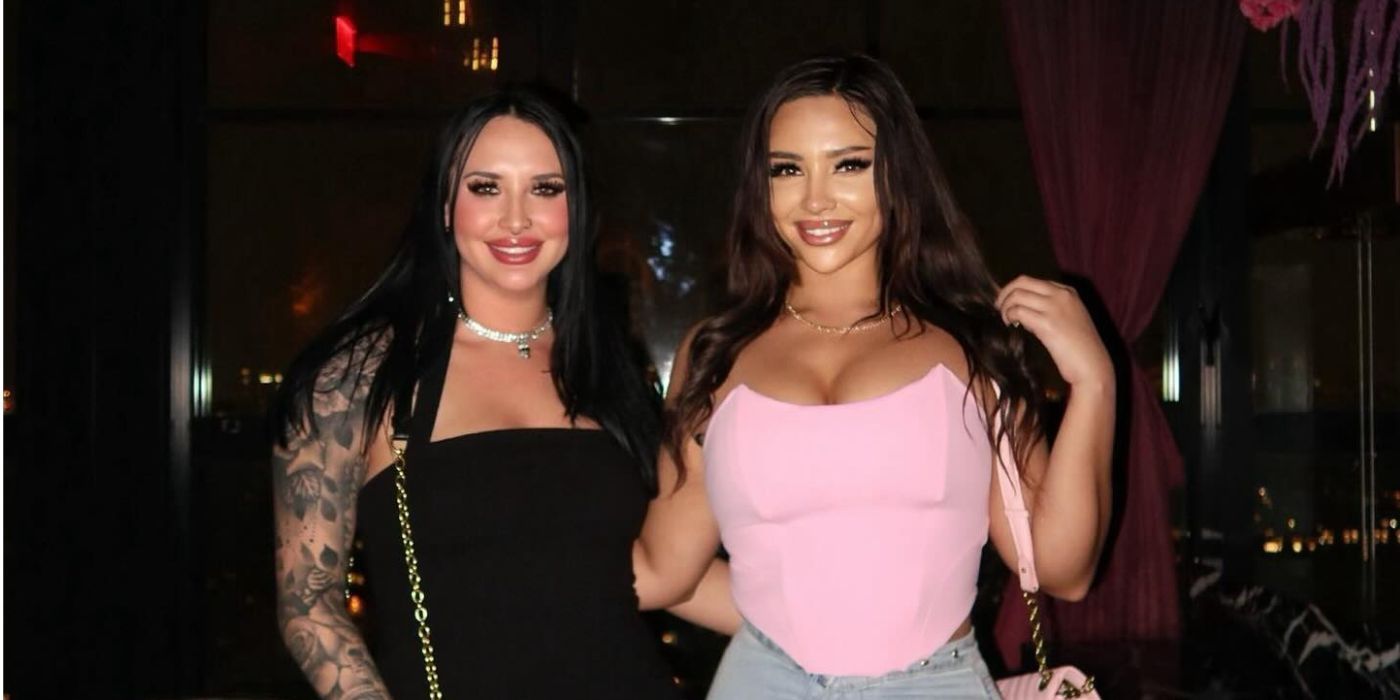 Sophie in pink corset and Kae in black dress In 90 Day Fiance