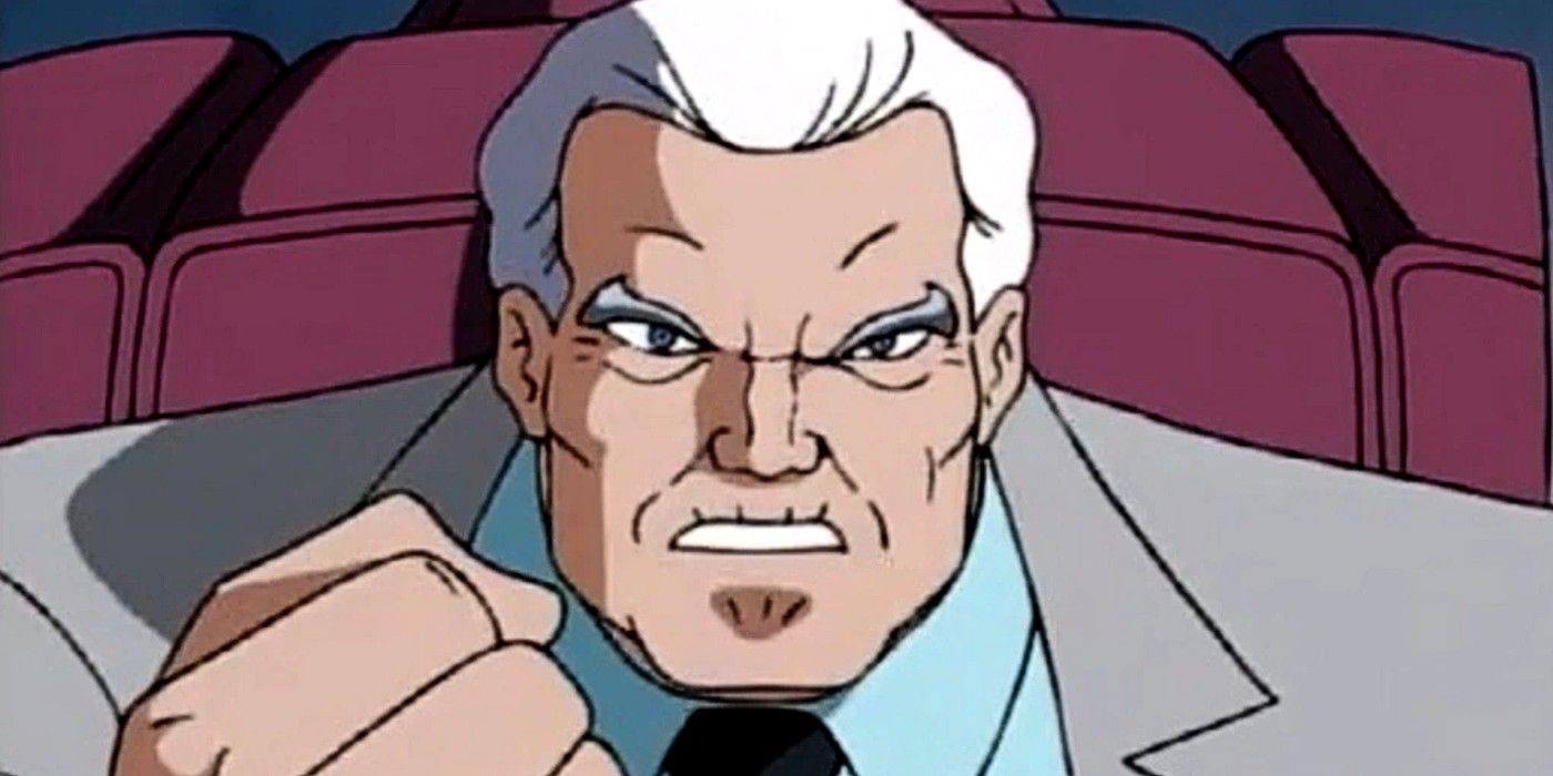 spider-man the animated series silvermane shaking his fist