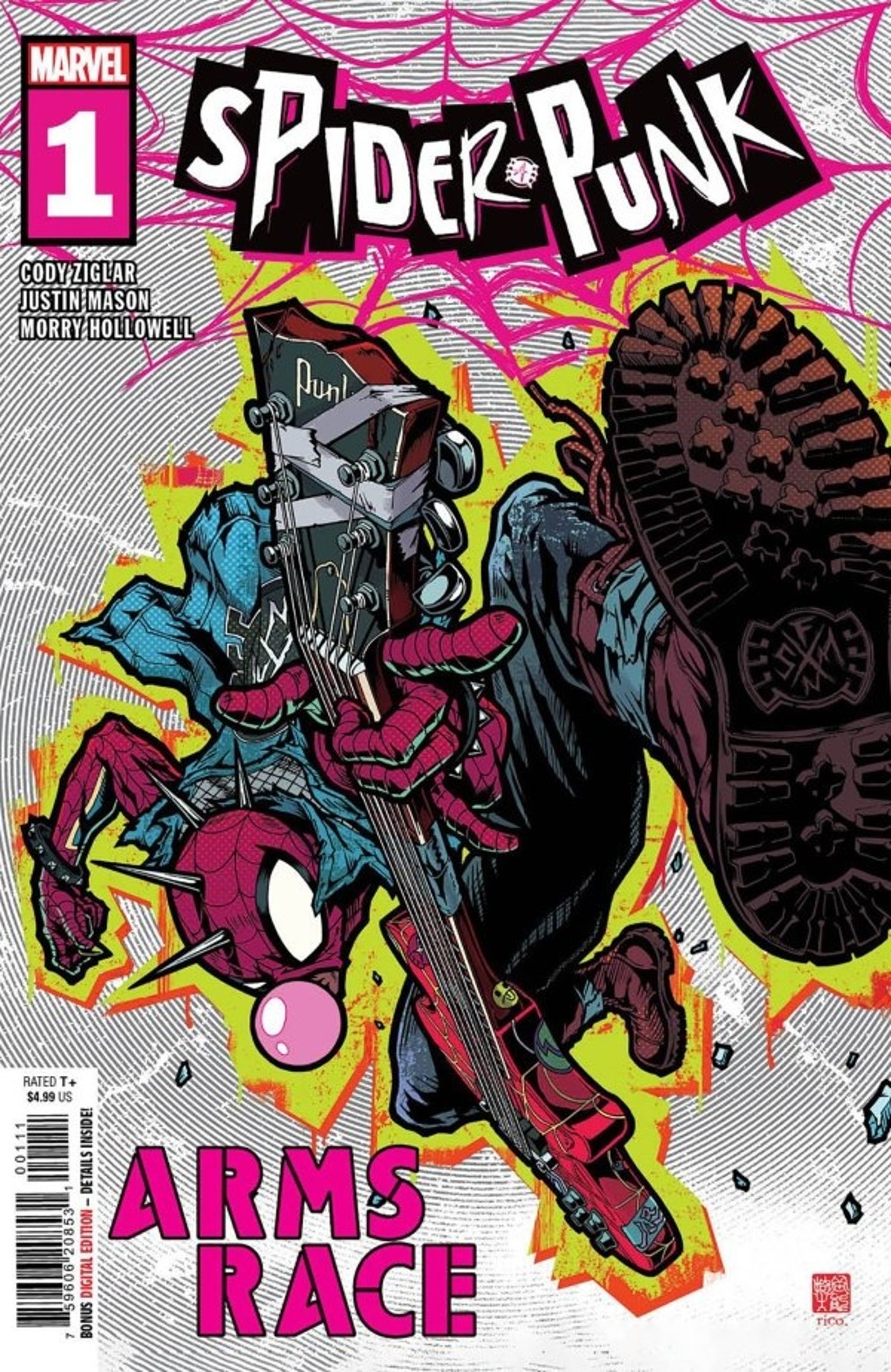 Arte da capa da corrida armamentista Spider-Punk nº 1