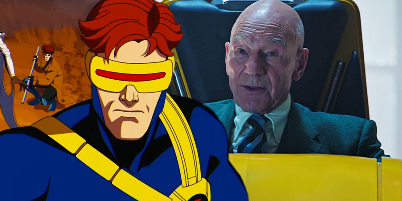 Split image of Cyclops in X-Men 97 and Professor X in Doctor Strange in the Multiverse of madness