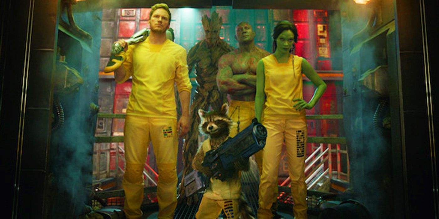 Star-Lord, Groot, Rocket, Drax and Gamora as the Guardians of the Galaxy in the Kyln