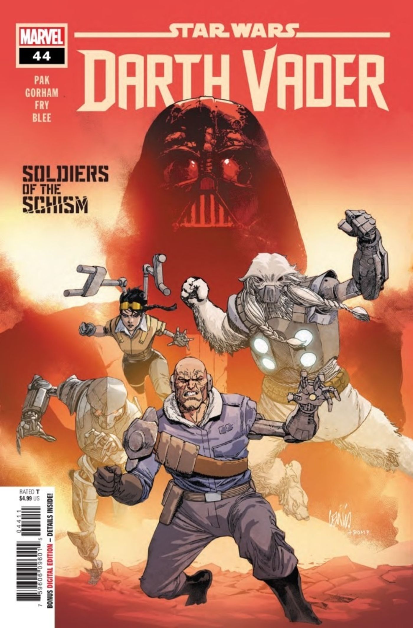 Star Wars: Darth Vader #44 Preview página 1, apresentando Darth Vader e sua MAR Corp.