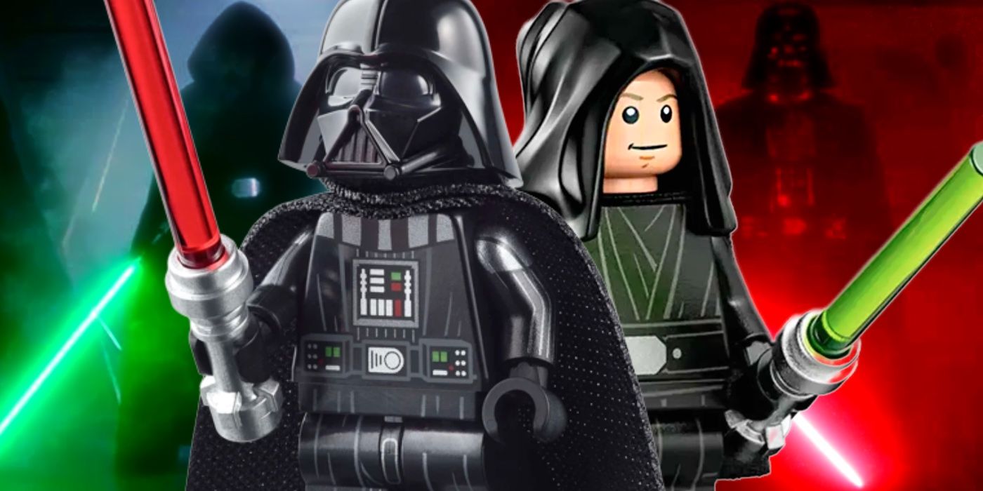 Star Wars LEGO Darth Vader and Luke Skywalker Hallway Scenes Custom Image