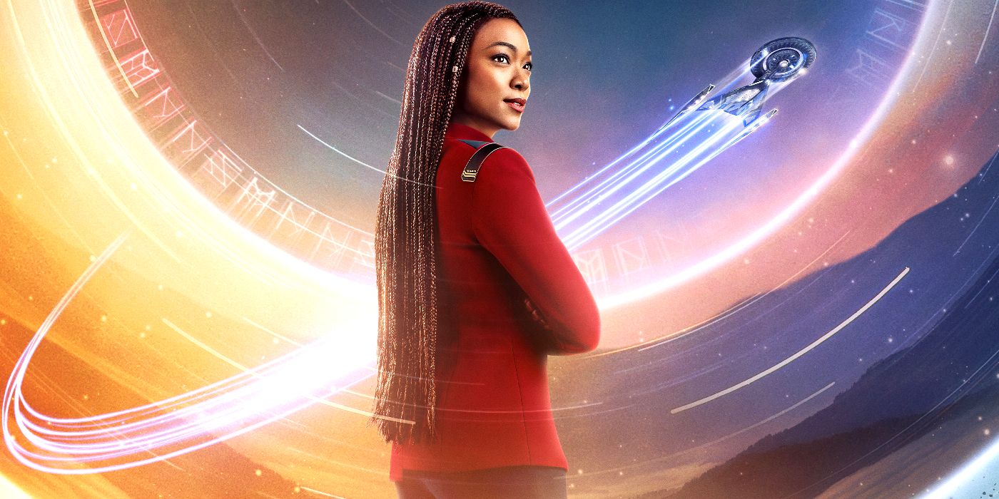 Sonequa Martin-Green as Captain Burnham in Star Trek: Discovery season 5 key art.