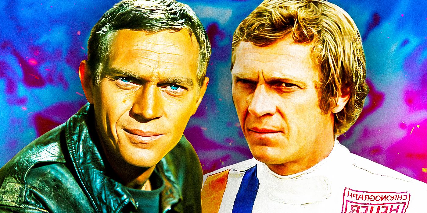 (Steve-McQueen-as-Hilts-'The-Cooler-King')-from-The-Great-Escape-&-(Steve-McQueen-as-Michael-Delaney)-from-Le-Mans