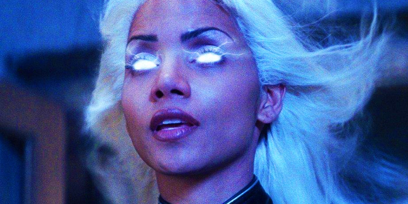 Storm with lightning in her eyes in 2000's X-Men