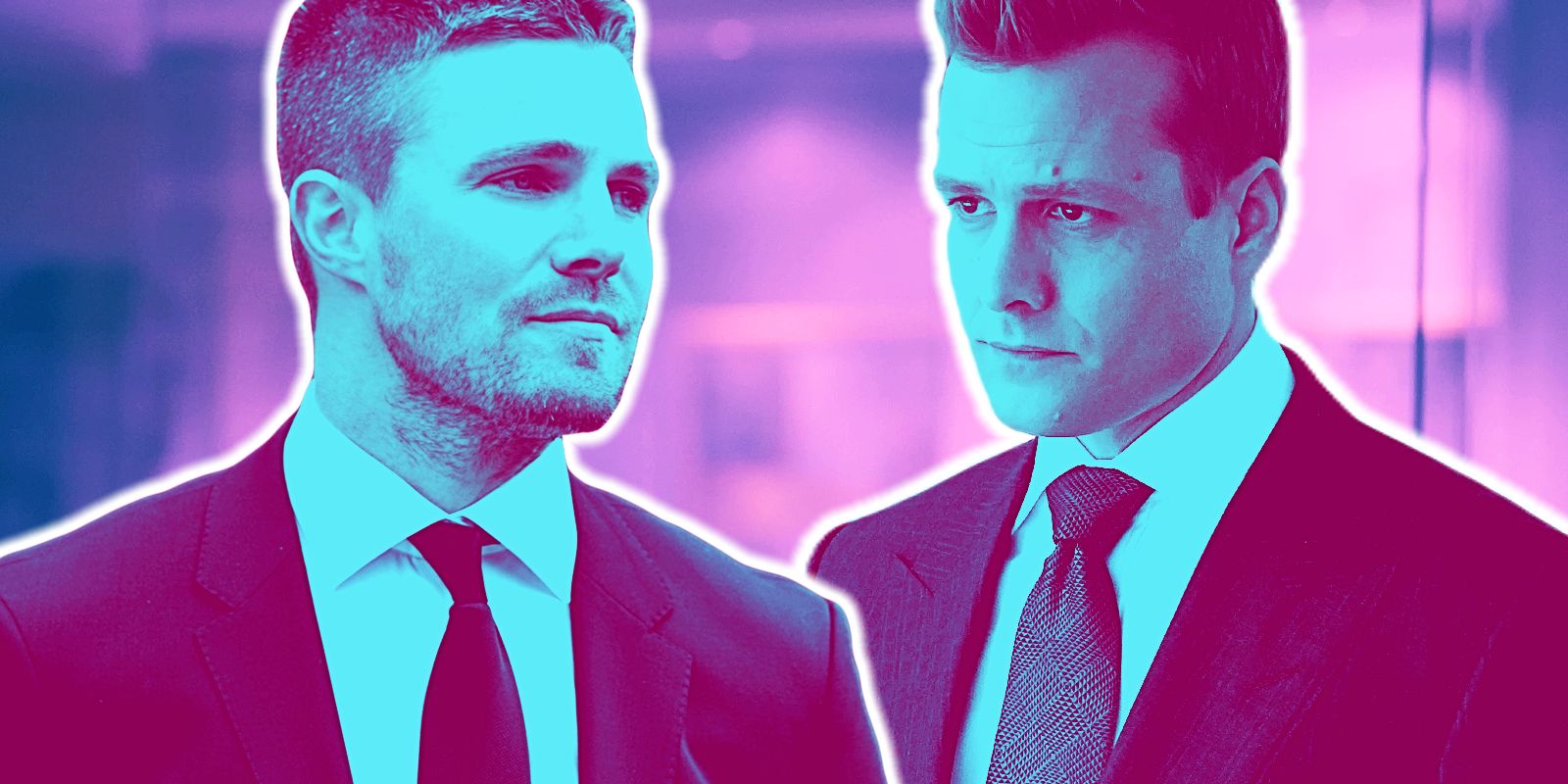Custom image of Stephen Amell as Oliver Queen from Arrow and Gabriel Macht as Harvey Spectre from Suits.