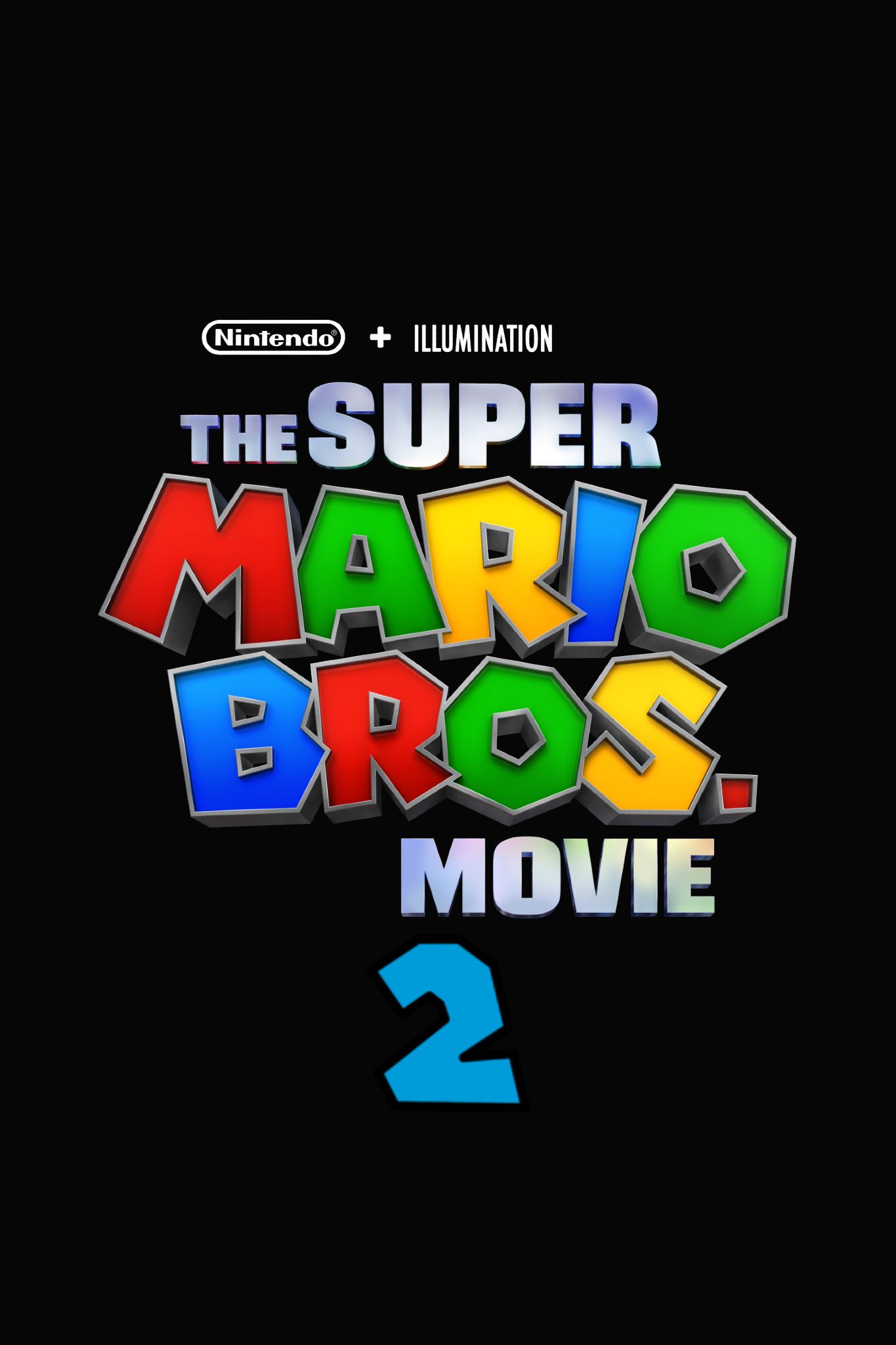 Pôster do logotipo temporário do filme 2 de Super Mario Bros