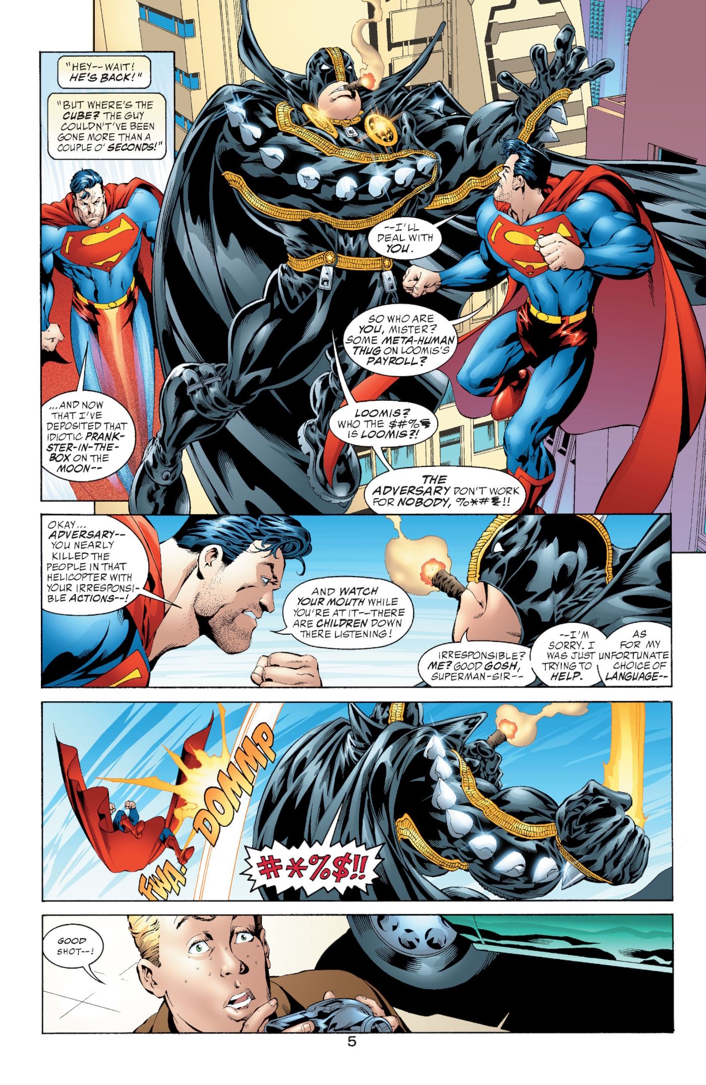 superman confronts his enemy
