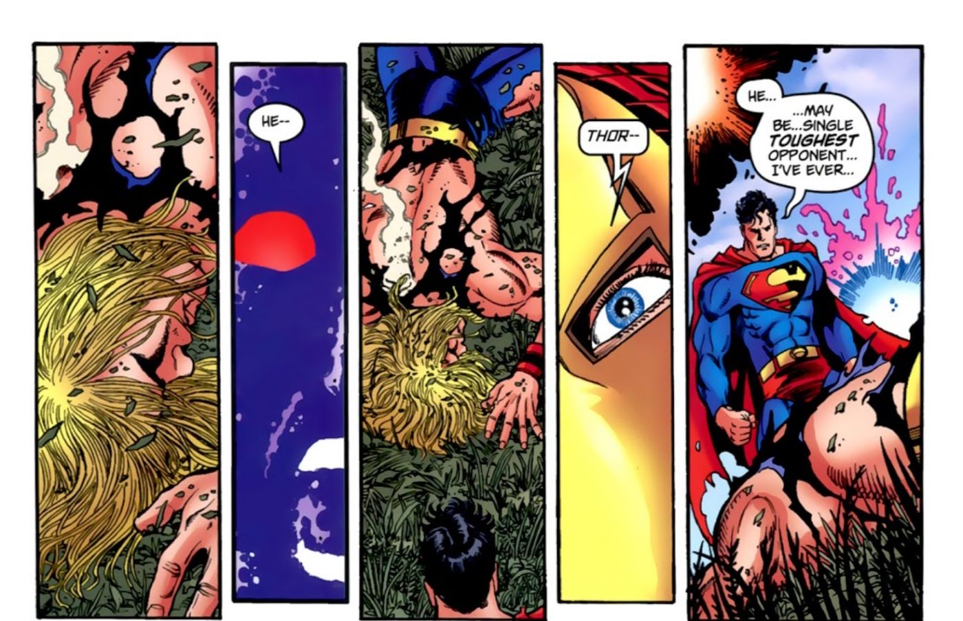 Superman Knocks Thor Unconcious With One Major Punch
