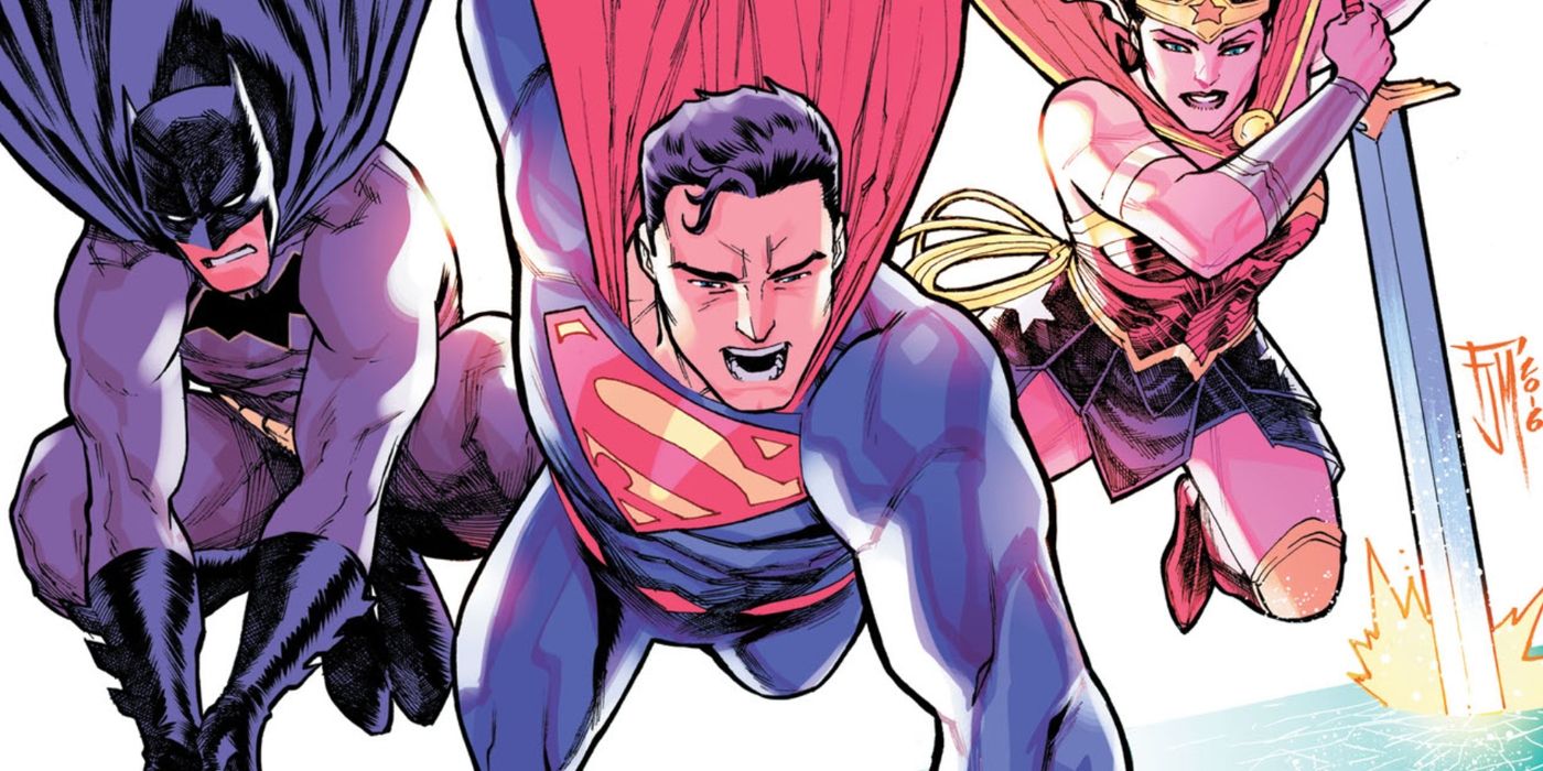 Superman Leads Batman and Wonder Woman in Battle DC