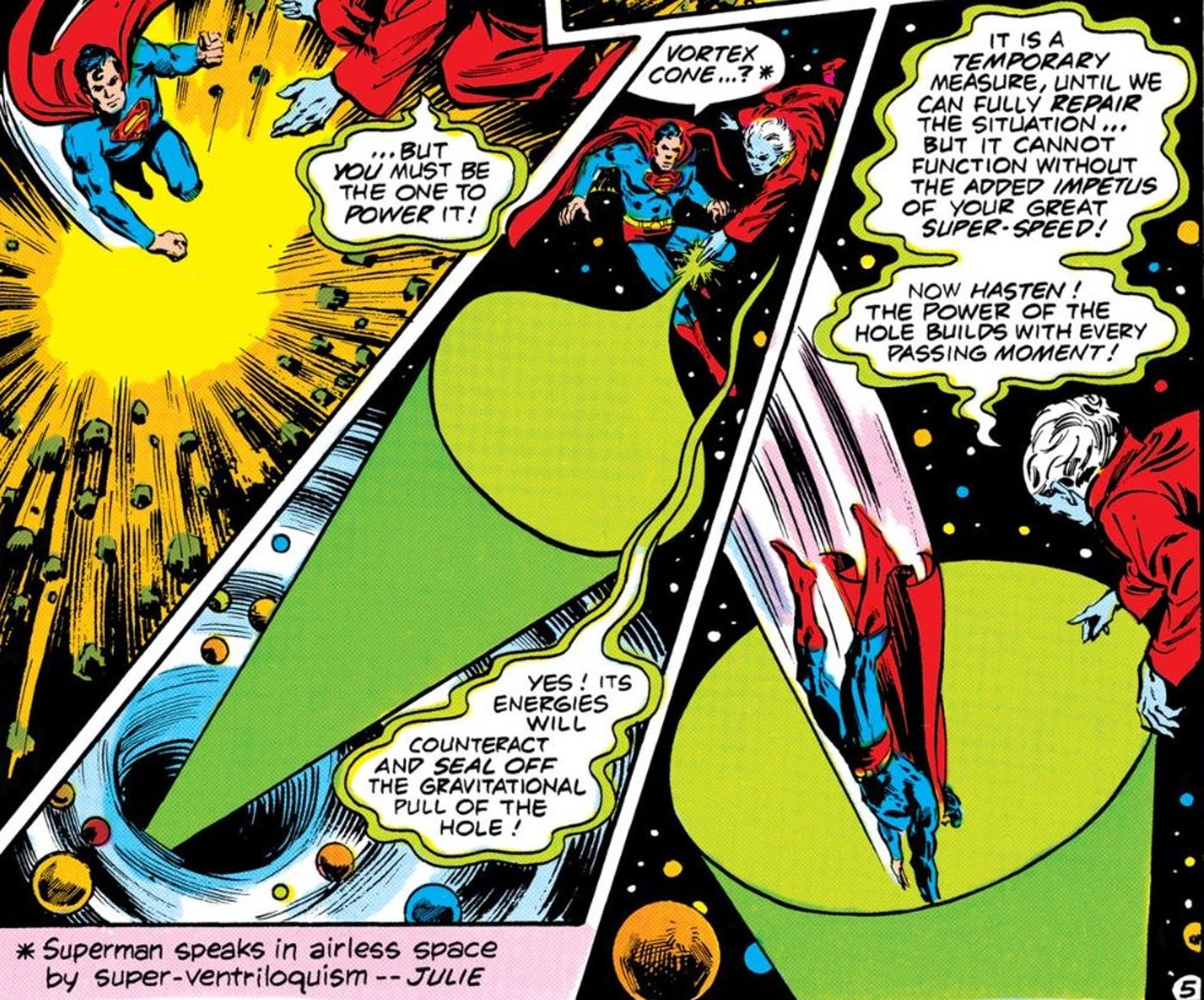 Superman Speaking in Space with Ventriloquism DC