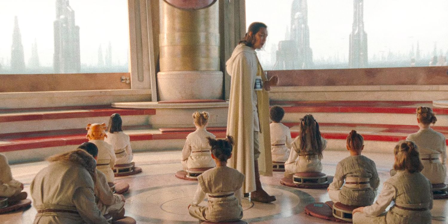 Jedi Master instructing young Padawans from The Acolyte