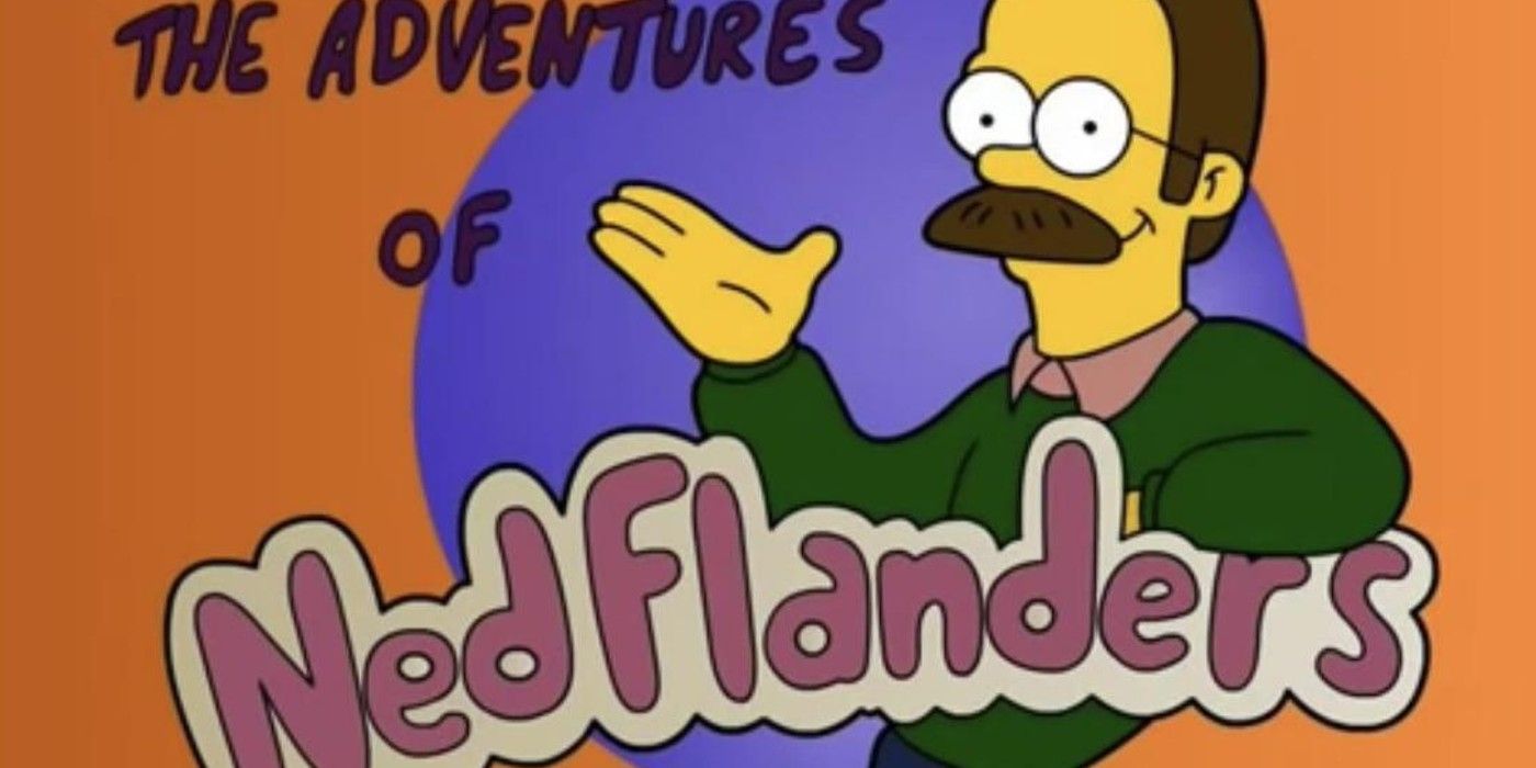 Cartão de título As Aventuras de Ned Flanders em Os Simpsons.