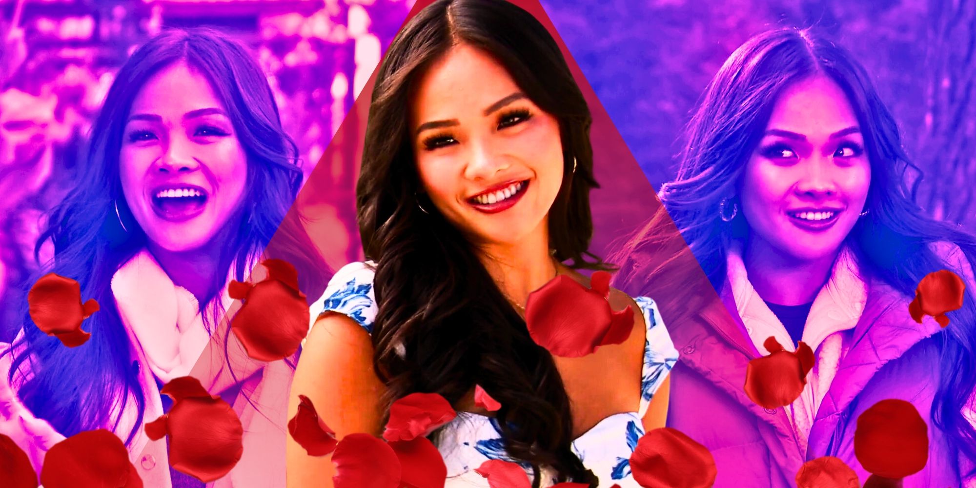 The Bachelor Season 28’s Jenn Tran With A Photo Montage and Rose Petals