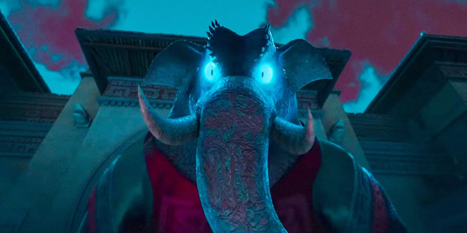 The Chameleon as master Elephant in Kung Fu Panda 4