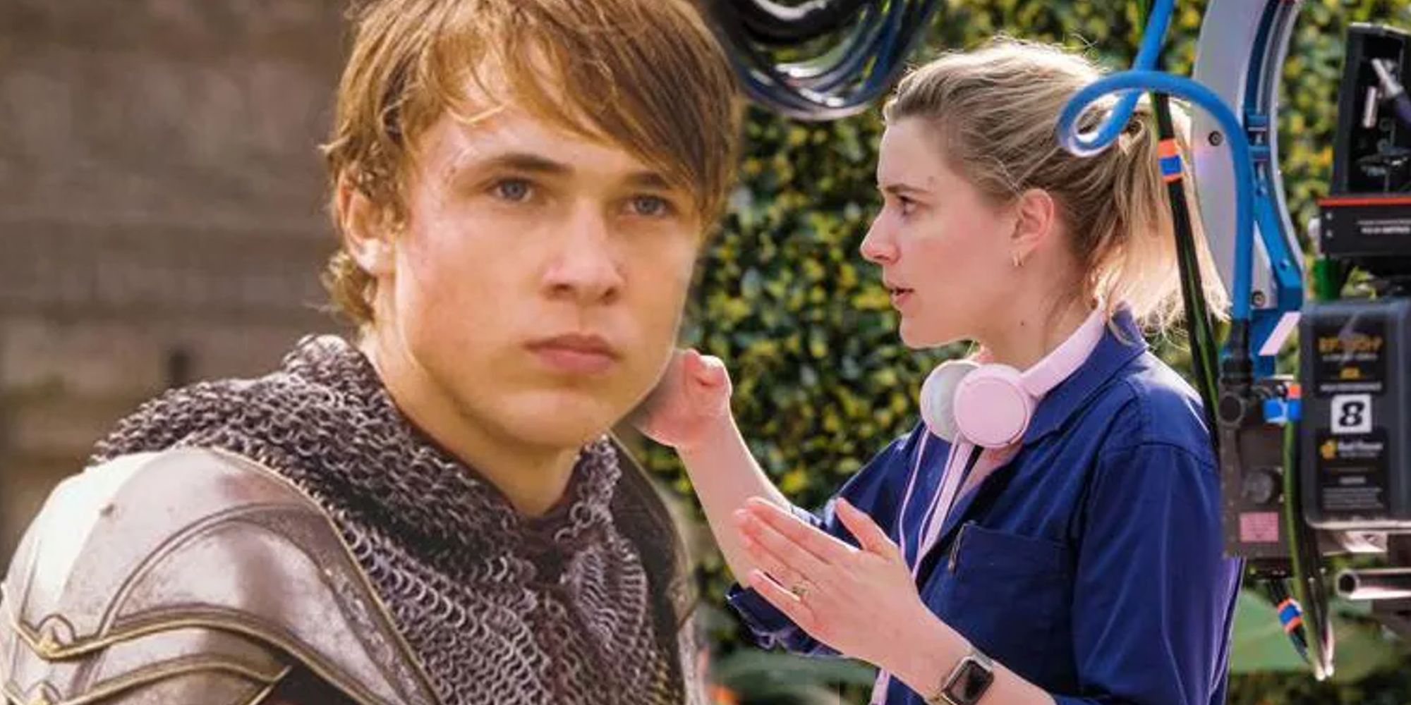 The Chronicles of Narnia William Moseley as Peter Praises composited with Greta Gerwig directing