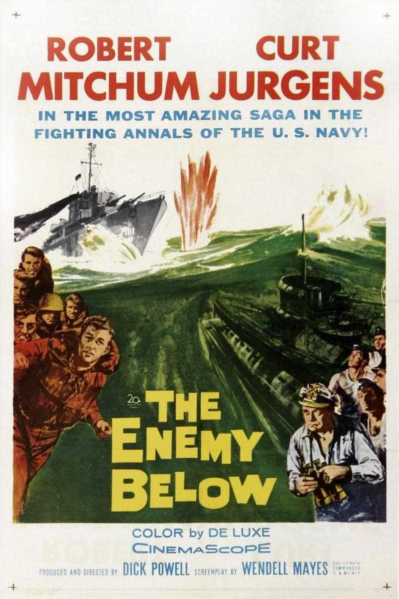 The Enemy Below 1957 Movie Poster