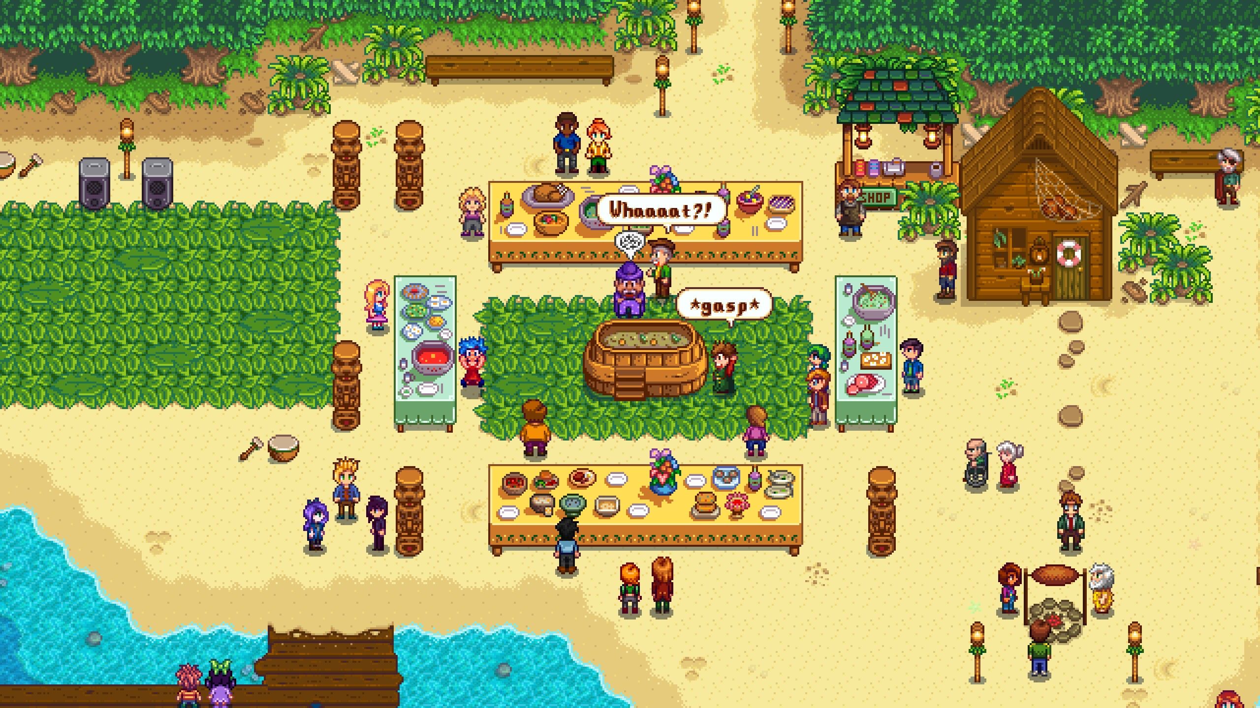 Любой способ поставить в неловкое положение мэра Stardew Valley Льюиса своими фиолетовыми шортами