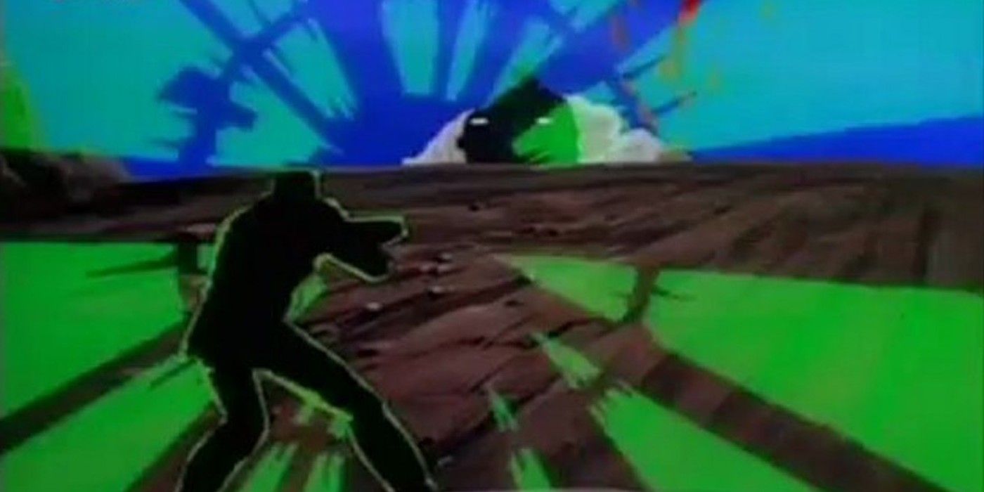 a incrível série animada do Hulk, Bruce Banner atingido pela radiação gama