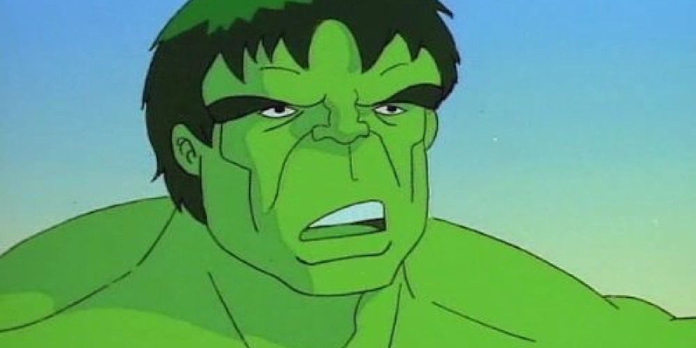 a incrível série animada do Hulk, Hulk parecendo confuso
