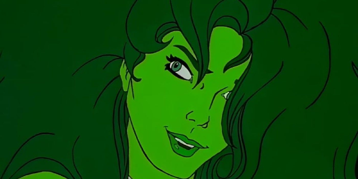 the incredible hulk animated series, She-Hulk smiling