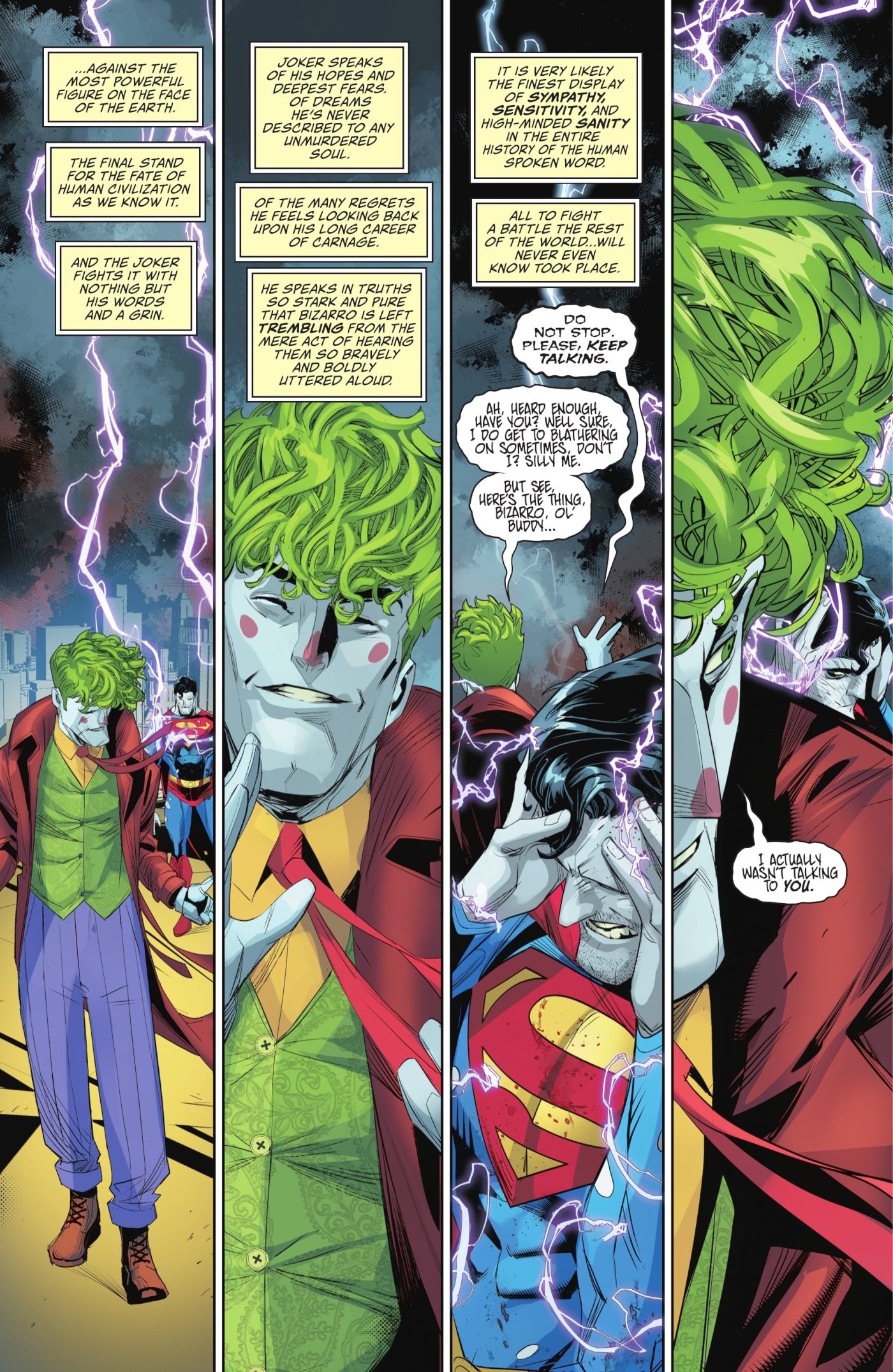 The Joker Takes Down Bizarro With His Super Sanity