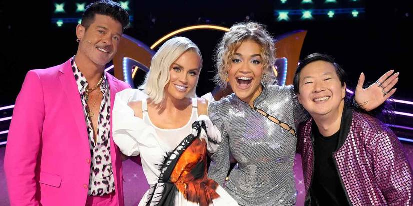 The Masked Singer Season 11 Panelists Robin Thicke, Jenny McCarthy, Rita Ora, and Ken Jeong