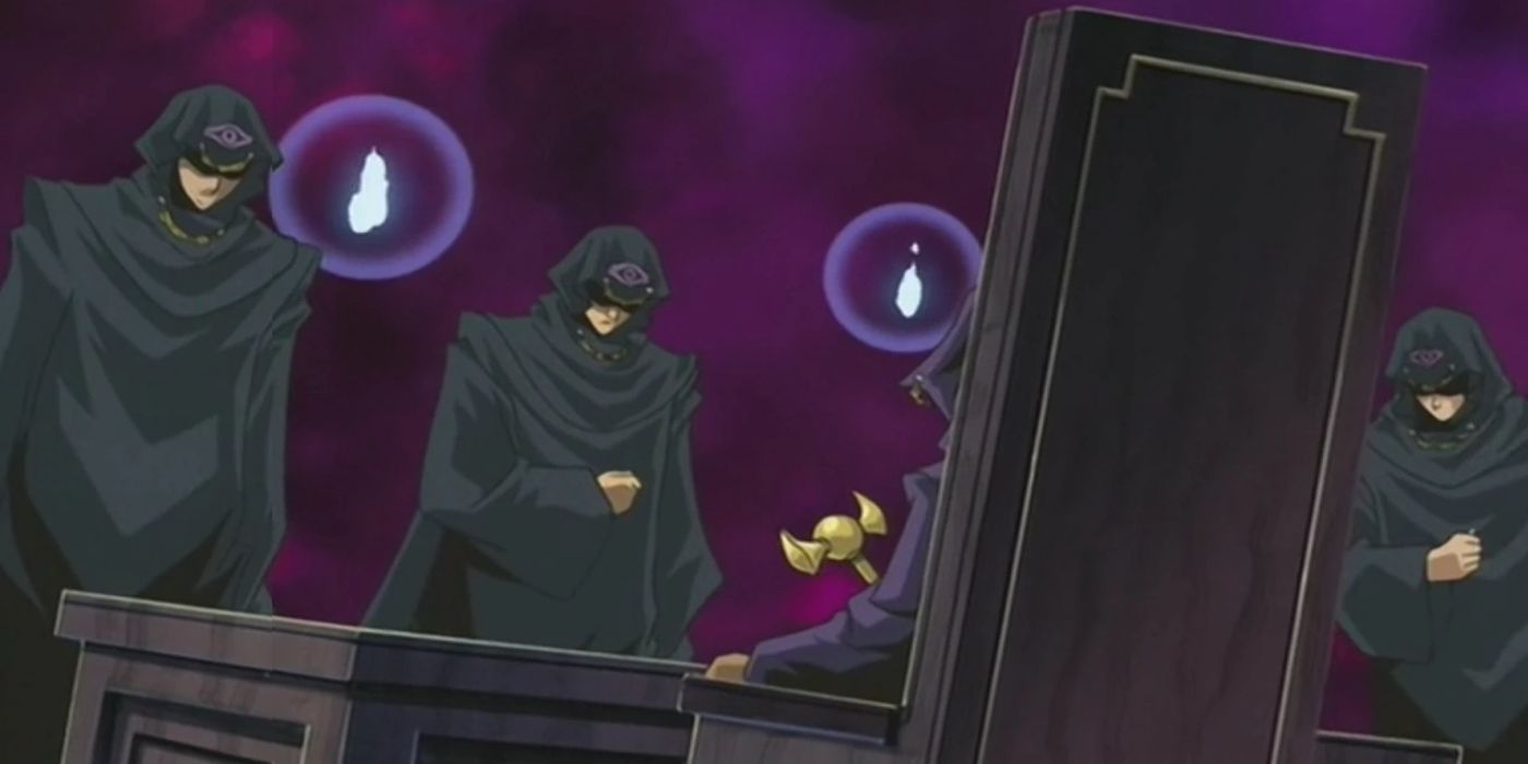 The Rare Hunters assemble in front of Malik in Yu-Gi-Oh!