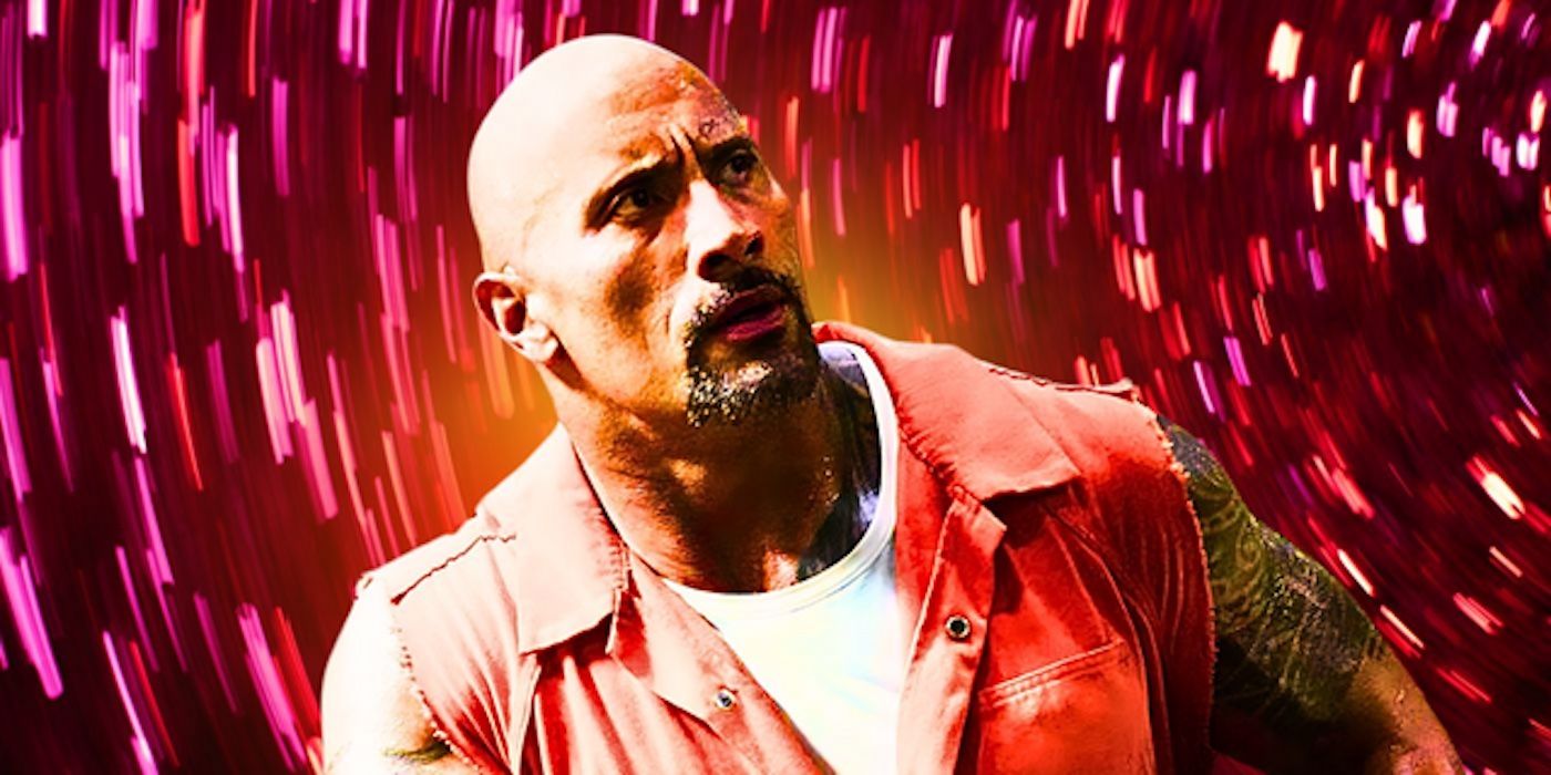 The Rock as Hobbs wearing a prison jumpsuit in a Fast and Furious sequel